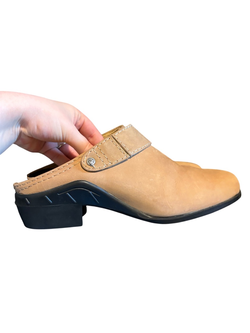 Ariat Leather Sport Mules Convertible Sling Back Tan Sz 8.5